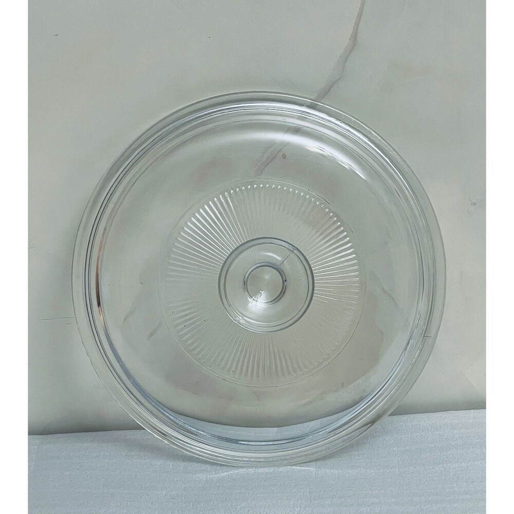 Pyrex Clear Glass Ridged Center Lid G-5-C  Round Replacement ONLY